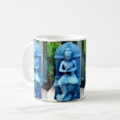 Blauwe boeddha-Mok Koffiemok (Voorkant links)
