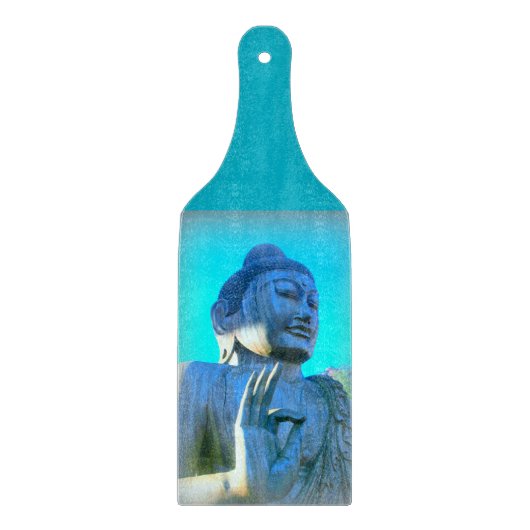 blauwe boeddha snijplank (Voorkant)