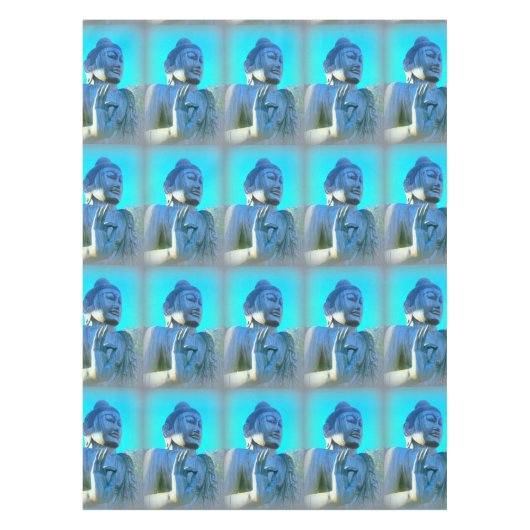 blauwe boeddha tafelkleed (Voorkant)