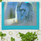 blauwe boeddha theedoek (Gevouwen)