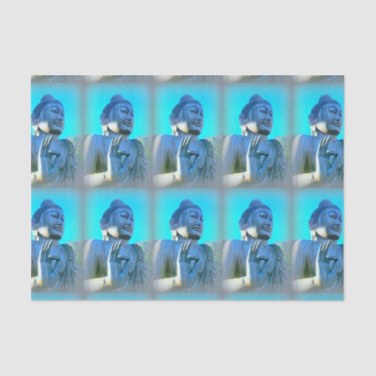 blauwe boeddha tissuepapier (Voorkant)