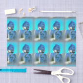 blauwe boeddha tissuepapier (Craft)