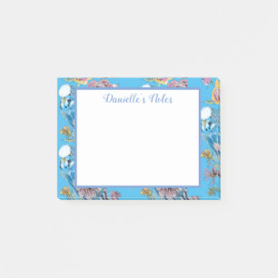 Blauwe boedgie Boedgerigar Roos Waterverf bloemen Post-it® Notes