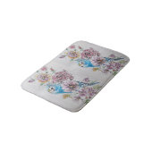 Blauwe boedgie en Rozen Kunstbloemen Bath Mat (Gekanteld)