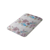 Blauwe boedgie en Rozen Kunstbloemen Bath Mat (Gekanteld)