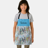 Blauwe boedgie Waterverf boys Kinder Apron Schort (Insitu)