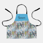 Blauwe boedgie Waterverf boys Kinder Apron Schort (Voorkant)