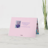 Blauwe boedgie Waterverf roos florale Birthday Kaa Kaart (Achterkant)