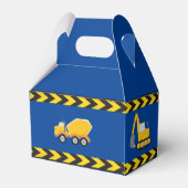 Blauwe boeg van vrachtwagenbakken bedankdoosjes (Achterkant)