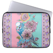 Blauwe boeggie Waterverf grillen roze Aqua Laptop Sleeve (Voorkant)