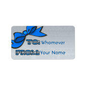 Blauwe boei op Silver Hanukkah naar-Van Etiket (Voorkant)