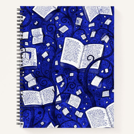 Blauwe boeken achtergrond (Voorkant)