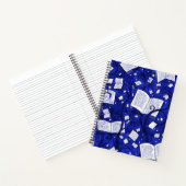 Blauwe boeken achtergrond (Binnen)