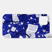 Blauwe boeken achtergrond Case-Mate iPhone case (Achterkant (horizontaal))