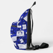 Blauwe boeken achtergrond sling bag (Rechts)