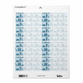 Blauwe boeken op plank. etiket (Full Sheet)