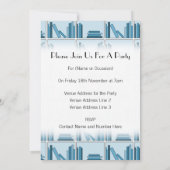 Blauwe boeken op Shelf. Kaart (Achterkant)