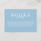 Blauwe Boeken voor Baby shower Kaart met Gingham B (Voorkant)