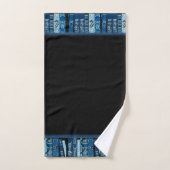 Blauwe boekenplanken  boeken bad handdoek (Handdoek)