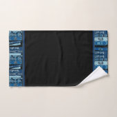 Blauwe boekenplanken  boeken bad handdoek (Handdoek)