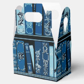 Blauwe boekenplanken  boeken bedankdoosjes (Geopend)