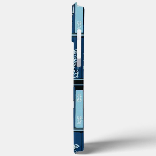 Blauwe boekenplanken  boeken Case-Mate iPhone case (Achterkant / Links)