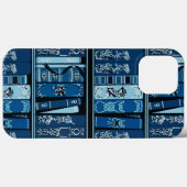 Blauwe boekenplanken boeken Case-Mate iPhone case (Achterkant (horizontaal))