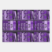 Blauwe boekenplanken  boeken inpakpapier vel (Voorkant 2)