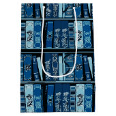 Blauwe boekenplanken  boeken medium cadeauzakje (Achterkant)