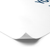 Blauwe Boekenwurm Thema Poster (Hoek)