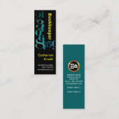 Blauwe boekhouden weergeven mini visitekaartje (Voorkant / Achterkant)