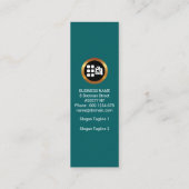 Blauwe boekhouden weergeven mini visitekaartje (Achterkant)