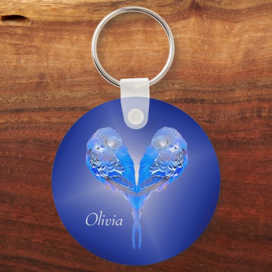 Blauwe boer - personaliseer het! sleutelhanger (Voorkant)