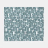 Blauwe boerderij fleece deken (Voorkant (Horizontaal))