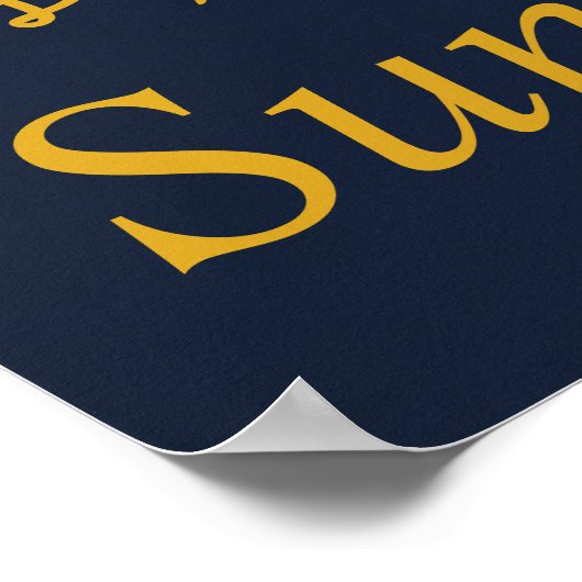 Blauwe Boerenzonnebloem Poster (Hoek)