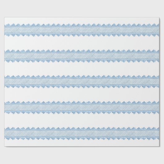 Blauwe bogen cadeaupapier (Vlak)