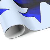 Blauwe bogen die papier verpakken (Rol Hoek)