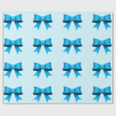 Blauwe bogen die papier verpakken (Vlak)