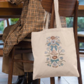 Blauwe Bogen en Bloemen Bloemen Tote Bag