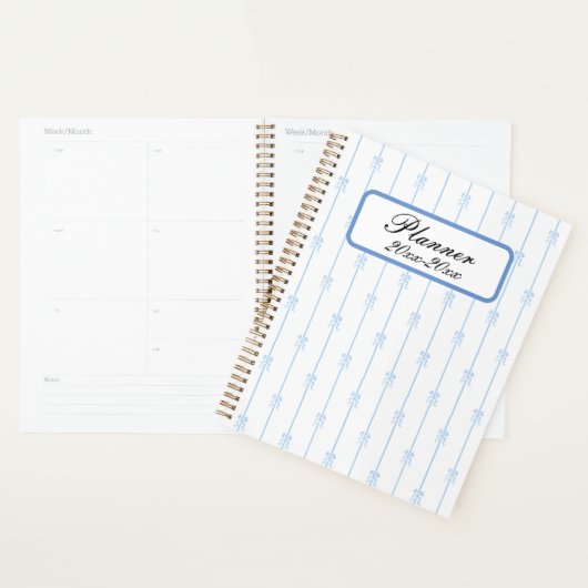 Blauwe bogen en strepen planner (Display)