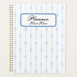 Blauwe bogen en strepen planner