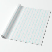 Blauwe Bogen en Stripe Wrapping Papier (Uitgerold)