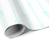 Blauwe Bogen en Stripe Wrapping Papier (Rol Hoek)