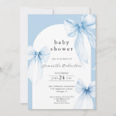 Blauwe bogen moderne boogjongen baby shower bespre kaart (Voorkant)