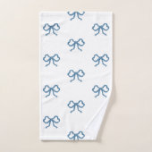 Blauwe bogen oesters en bloemen bad handdoek (Handdoek)