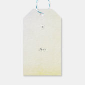 Blauwe Boheemse Vogel's Feather Gift Labels Cadeaulabel (Achterkant)