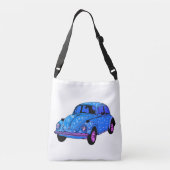 Blauwe Boho Auto Cross Body Bag Crossbody Tas (Achterkant)