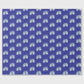 Blauwe Boho Baby Laarsjes Cadeaupapier (Vlak)