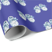 Blauwe Boho Baby Laarsjes Cadeaupapier (Rol Hoek)