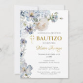 Blauwe Boho doop Kaart (Voorkant)